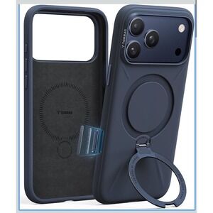 TORRAS Ostand Q3 Silicone for iPhone 17 Pro Max Case, Fit for MagSafe, Deep Blue
